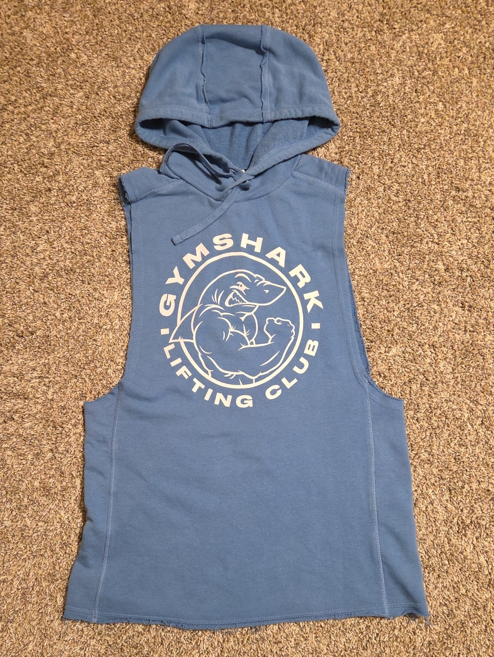 Gymshark Men’s Blue Lifting Club Sleeveless Hoodie
